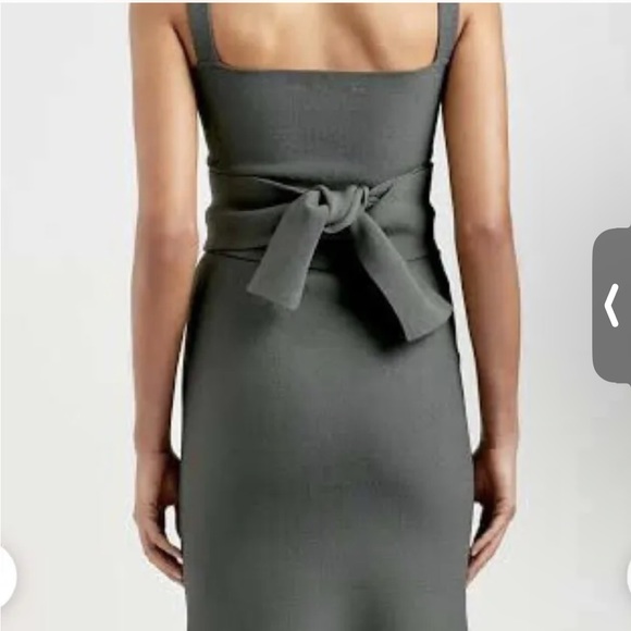 Scanlan Theodore crepe knit green dress M beautiful color - Picture 3 of 5